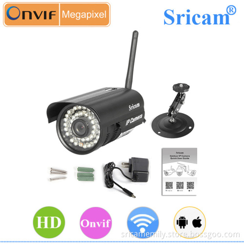 High Quality Sricam SP013 HD 720 Waterproof Wireless Wifi Outdoor Infrared Bullet IP Camera